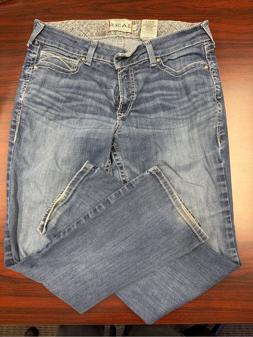 Ariat Women's Boot Cut Jeans in Faded Blue Wash